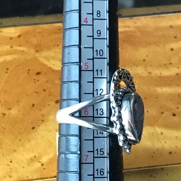 Natural Rainbow Moonstone Sterling Silver Ring Size 6 - Picture 7 of 10